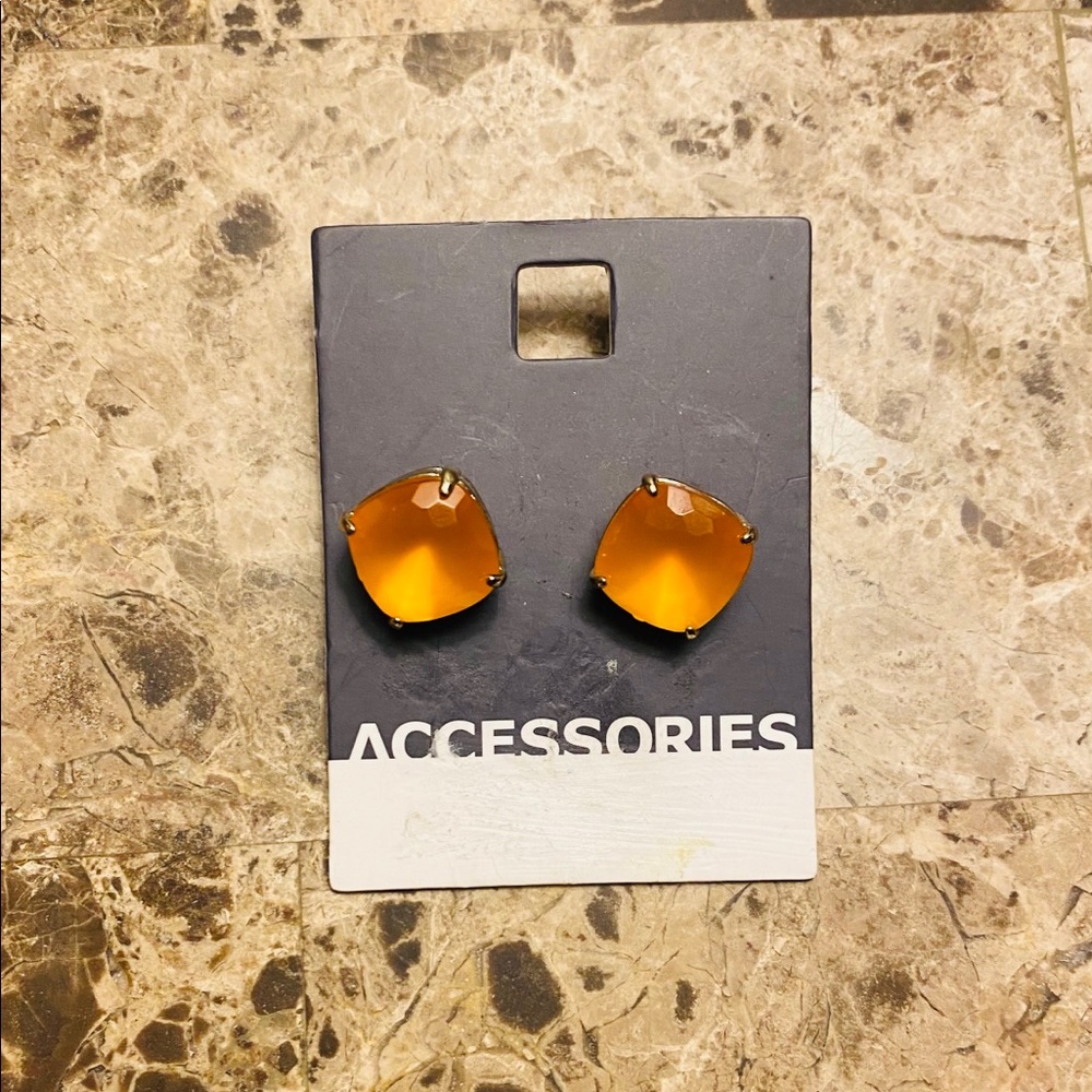 Orange Stud Earrings (NWT/Never Worn)